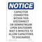 Signmission OSHA Notice, 5" Height, Capacitor Connected Within This Sign, 5" X 3.5", Portrait OS-NS-D-35-V-10435 - alternate 1